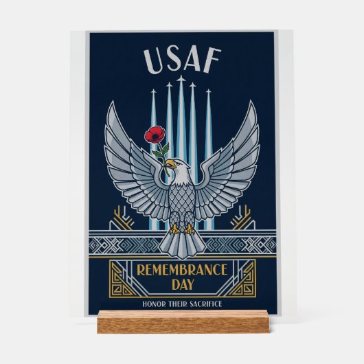 USAF Art Deco Acrylschild (Vorderseite)