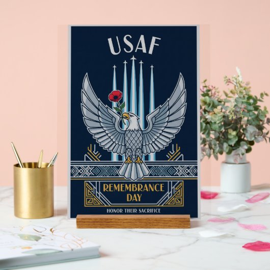 USAF Art Deco Acrylschild (Hochzeit)