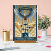 USAF Art Deco Acrylschild (Hochzeit)