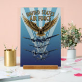 USAF Art Deco Acrylschild (Hochzeit)