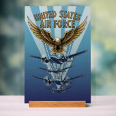 USAF Art Deco Acrylschild (Neutral)