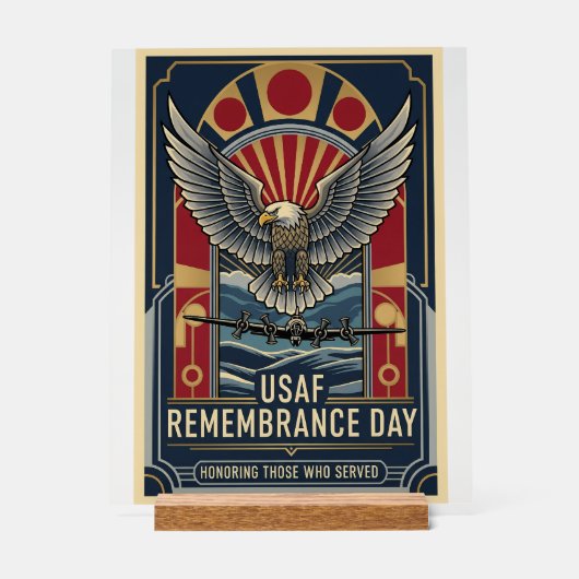 USAF Art Deco Acrylschild (Vorderseite)