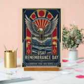 USAF Art Deco Acrylschild (Hochzeit)