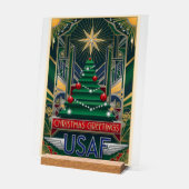 USAF Art Deco Christmas Edition Acrylschild (Winkel)