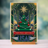 USAF Art Deco Christmas Edition Acrylschild (Neutral)