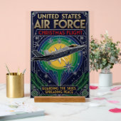 USAF Art Deco Christmas Edition Acrylschild (Hochzeit)