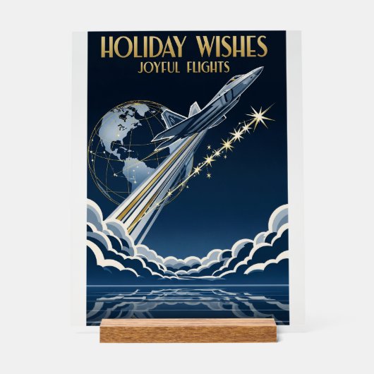 USAF Art Deco Christmas Edition Acrylschild (Vorderseite)