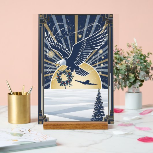USAF Art Deco Christmas Edition Acrylschild (Hochzeit)