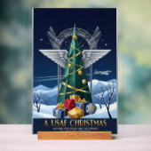 USAF Art Deco Christmas Edition Acrylschild (Neutral)
