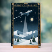 USAF Art Deco Christmas Edition Acrylschild (Neutral)