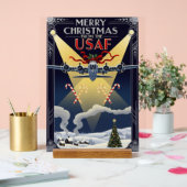 USAF Art Deco Christmas Edition Acrylschild (Hochzeit)