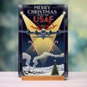 USAF Art Deco Christmas Edition Acrylschild (Neutral)