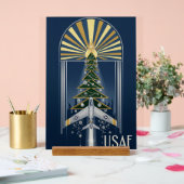 USAF Art Deco Christmas Edition Acrylschild (Hochzeit)