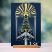 USAF Art Deco Christmas Edition Acrylschild (Neutral)