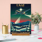 USAF Art Deco Christmas Edition Acrylschild (Hochzeit)