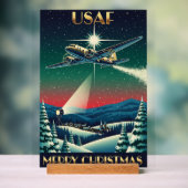 USAF Art Deco Christmas Edition Acrylschild (Neutral)