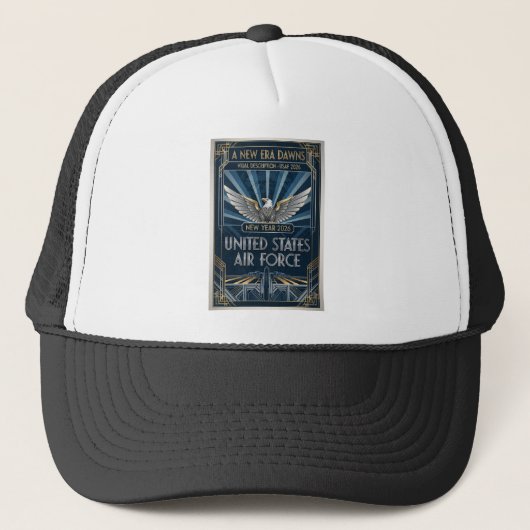 USAF Art Deco New Year Edition Truckerkappe (Vorderseite)