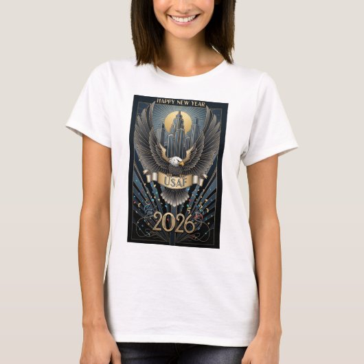 USAF Art Deco New Year T-Shirt (Vorderseite)