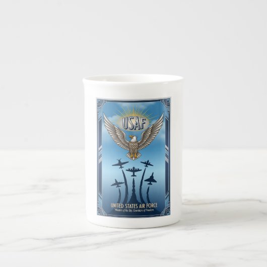 USAF Art Deco Porzellantasse (Vorderseite)