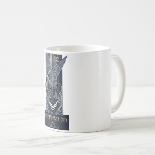 USAF Art Deco Remembrance Day Edition Kaffeetasse (VorderseiteRechts)