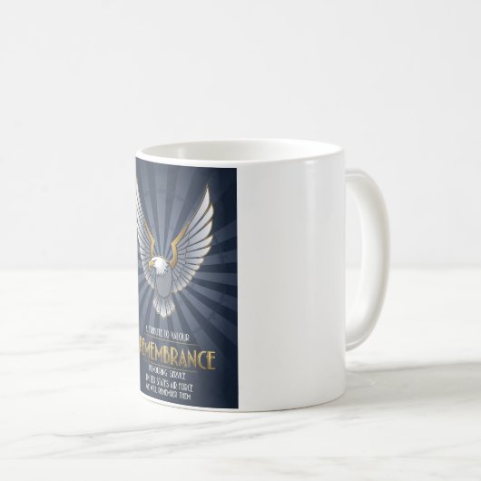 USAF Art Deco Remembrance Day Edition Kaffeetasse (VorderseiteRechts)