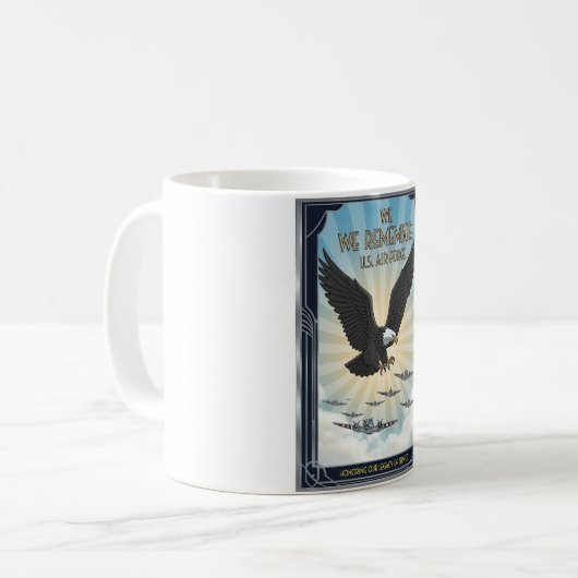 USAF Art Deco Remembrance Day Edition Kaffeetasse (Vorderseite Links)