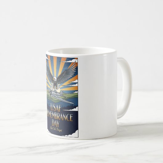 USAF Art Deco Remembrance Day Edition Kaffeetasse (VorderseiteRechts)