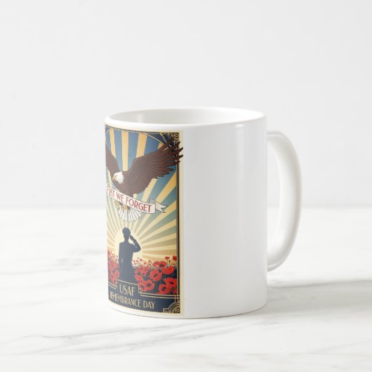 USAF Art Deco Remembrance Day Edition Kaffeetasse (VorderseiteRechts)