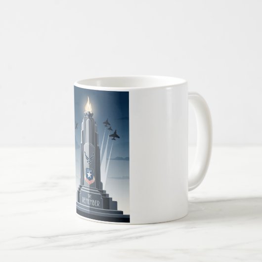 USAF Art Deco Remembrance Day Edition Kaffeetasse (VorderseiteRechts)