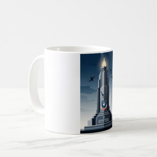 USAF Art Deco Remembrance Day Edition Kaffeetasse (Vorderseite Links)