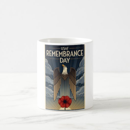 USAF Art Deco Remembrance Day Edition Kaffeetasse (Mittel)