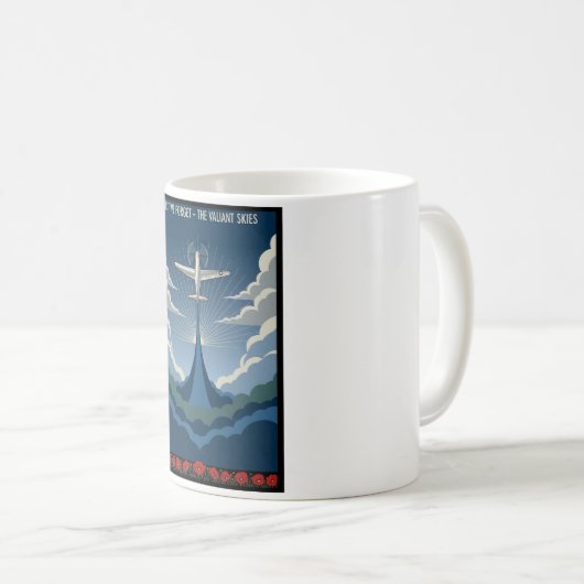 USAF Art Deco Remembrance Day Edition Kaffeetasse (VorderseiteRechts)