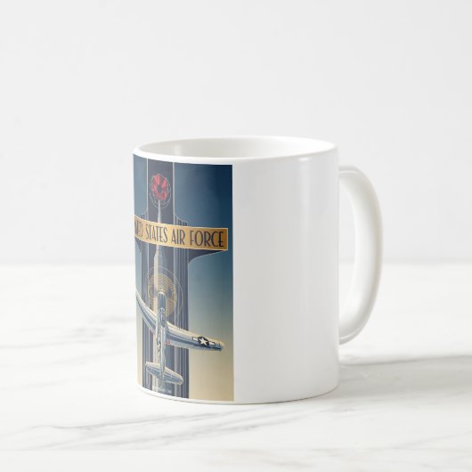 USAF Art Deco Remembrance Day Edition Kaffeetasse (VorderseiteRechts)