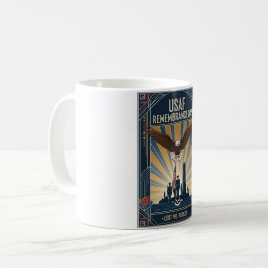 USAF Art Deco Remembrance Day Edition Kaffeetasse (Vorderseite Links)