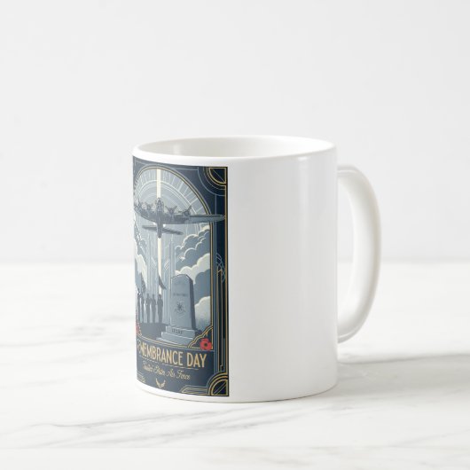 USAF Art Deco Remembrance Day Edition Kaffeetasse (VorderseiteRechts)