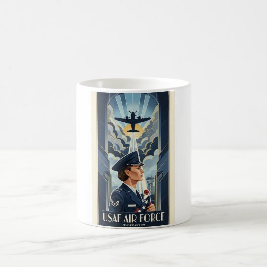 USAF Art Deco Remembrance Day Edition Kaffeetasse (Mittel)