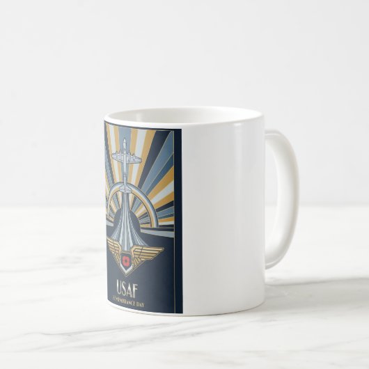 USAF Art Deco Remembrance Day Edition Kaffeetasse (VorderseiteRechts)