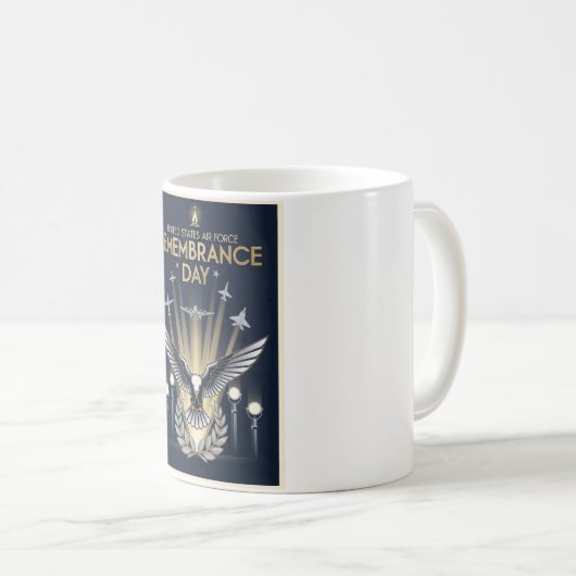 USAF Art Deco Remembrance Day Edition Kaffeetasse (VorderseiteRechts)