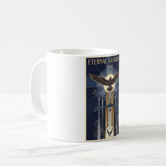 USAF Art Deco Remembrance Day Edition Kaffeetasse (Vorderseite Links)