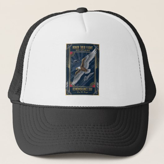 USAF Art Deco Remembrance Day Edition Truckerkappe (Vorderseite)