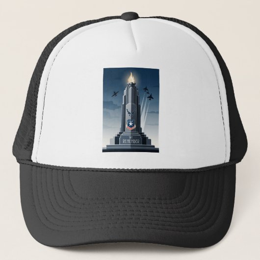 USAF Art Deco Remembrance Day Edition Truckerkappe (Vorderseite)