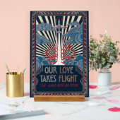 USAF Art Deco Valentine Edition Acrylschild (Hochzeit)