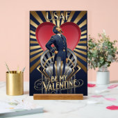 USAF Art Deco Valentine Edition Acrylschild (Hochzeit)