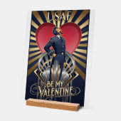 USAF Art Deco Valentine Edition Acrylschild (Winkel)