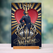 USAF Art Deco Valentine Edition Acrylschild (Neutral)