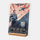 USAF Art Deco Valentine Edition Acrylschild (Winkel)
