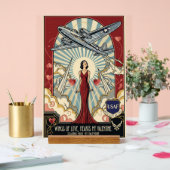 USAF Art Deco Valentine Edition Acrylschild (Hochzeit)
