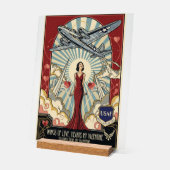 USAF Art Deco Valentine Edition Acrylschild (Winkel)