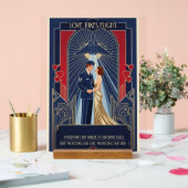 USAF Art Deco Valentine Edition Acrylschild (Hochzeit)
