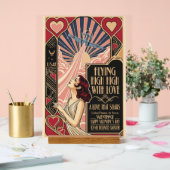 USAF Art Deco Valentine Edition Acrylschild (Hochzeit)